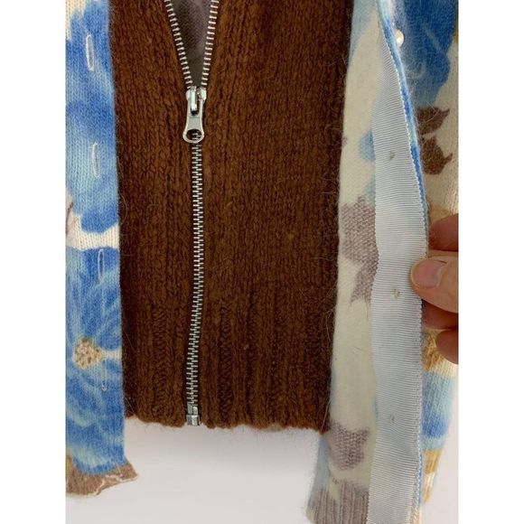 Women’s free people angora Cardi XS sweater 6079 layer 3/4 sleeve - Picture 4 of 11